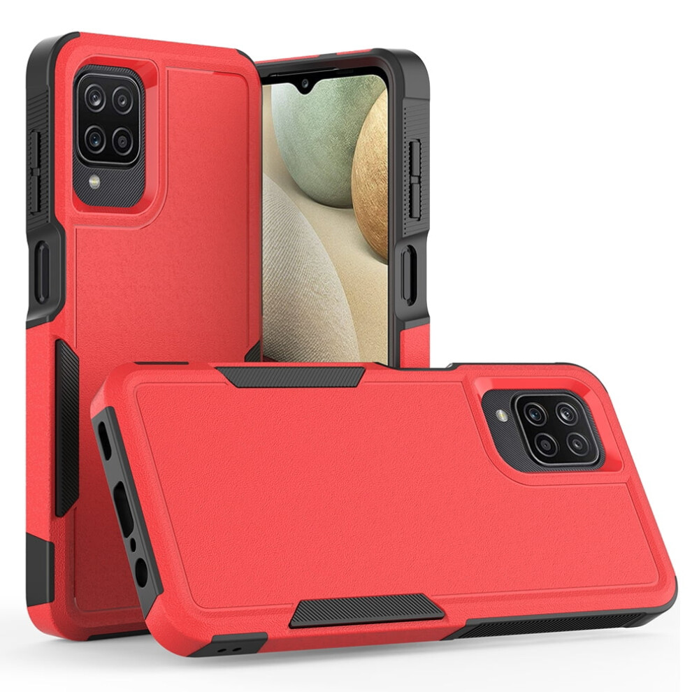 Defender Case For Samsung Galaxy A12 Â Rugged Cover Red 9170372599585