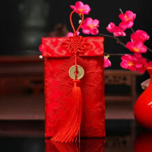 Chinese New Year red envelopes silk lucky money 1PC