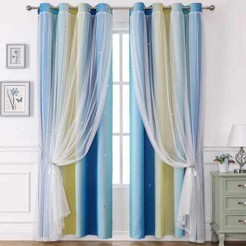 Polyestergardiner Isolerte Grommet Paneler 91 x 133 cm