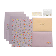 D letter and envelope set with decorative stickers