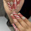 Unhas postiças natalinas com strass e glitter. 1