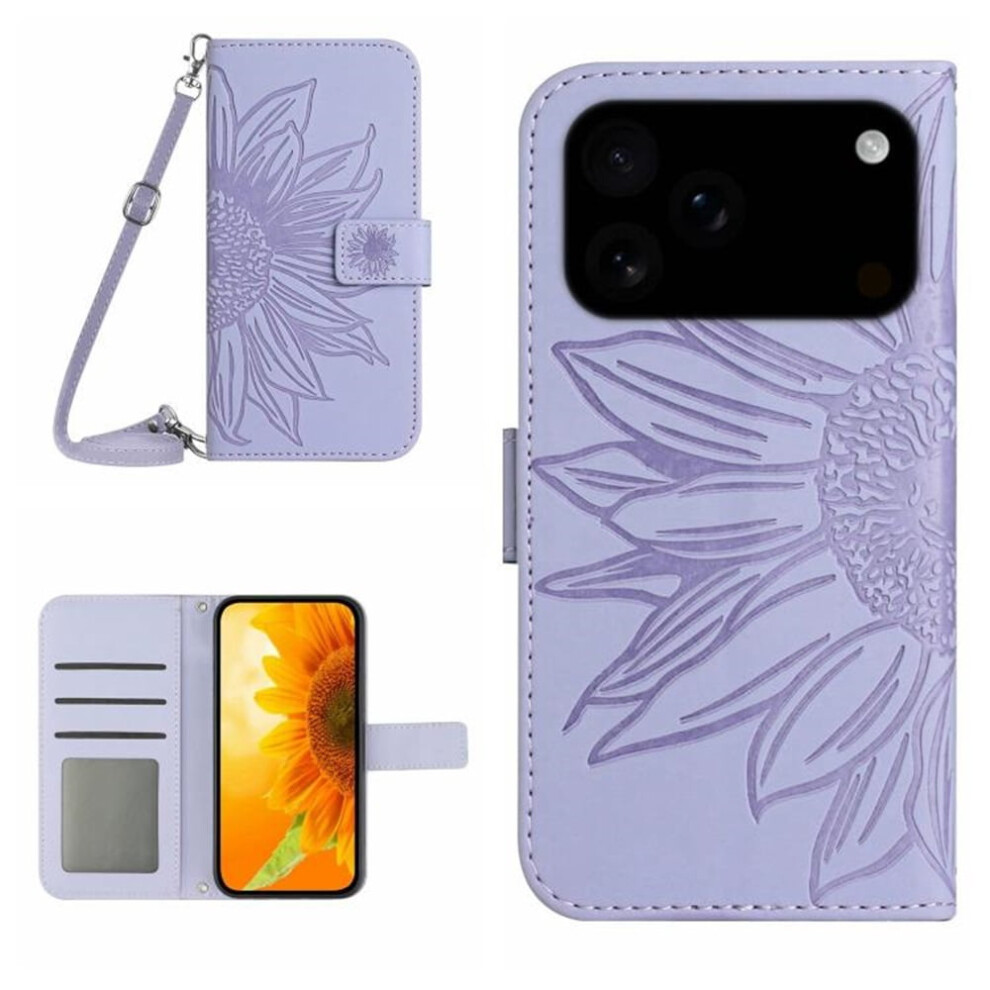 Pu Leather Flip Wallet Case For Iphone 17 Pro Max Purple 9165521164240