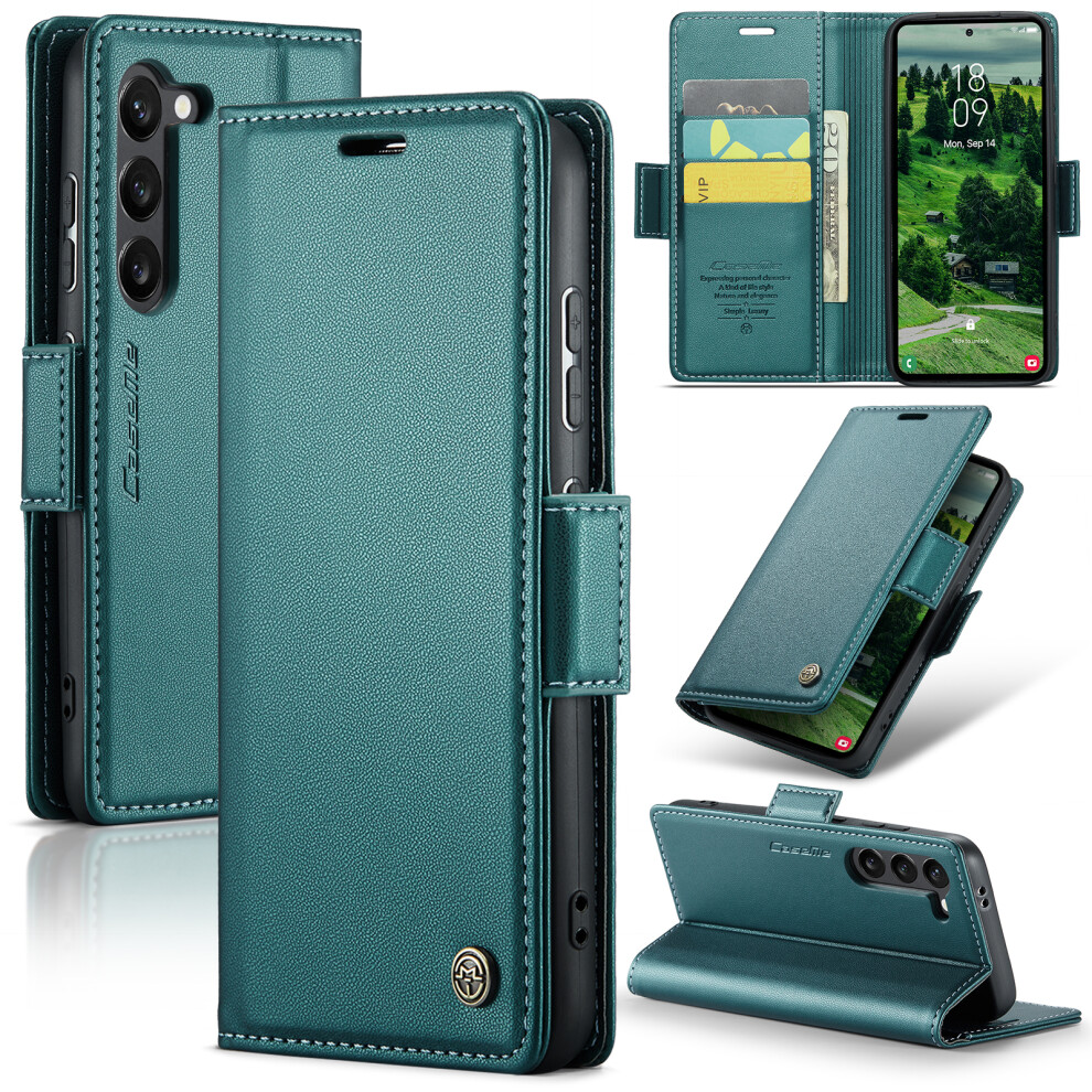 Caseme Leather Wallet Case For Samsung Galaxy S24 5G Green 9180435662064