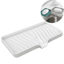 Plateau de rangement en silicone pour évier de cuisine et salle de bain - L