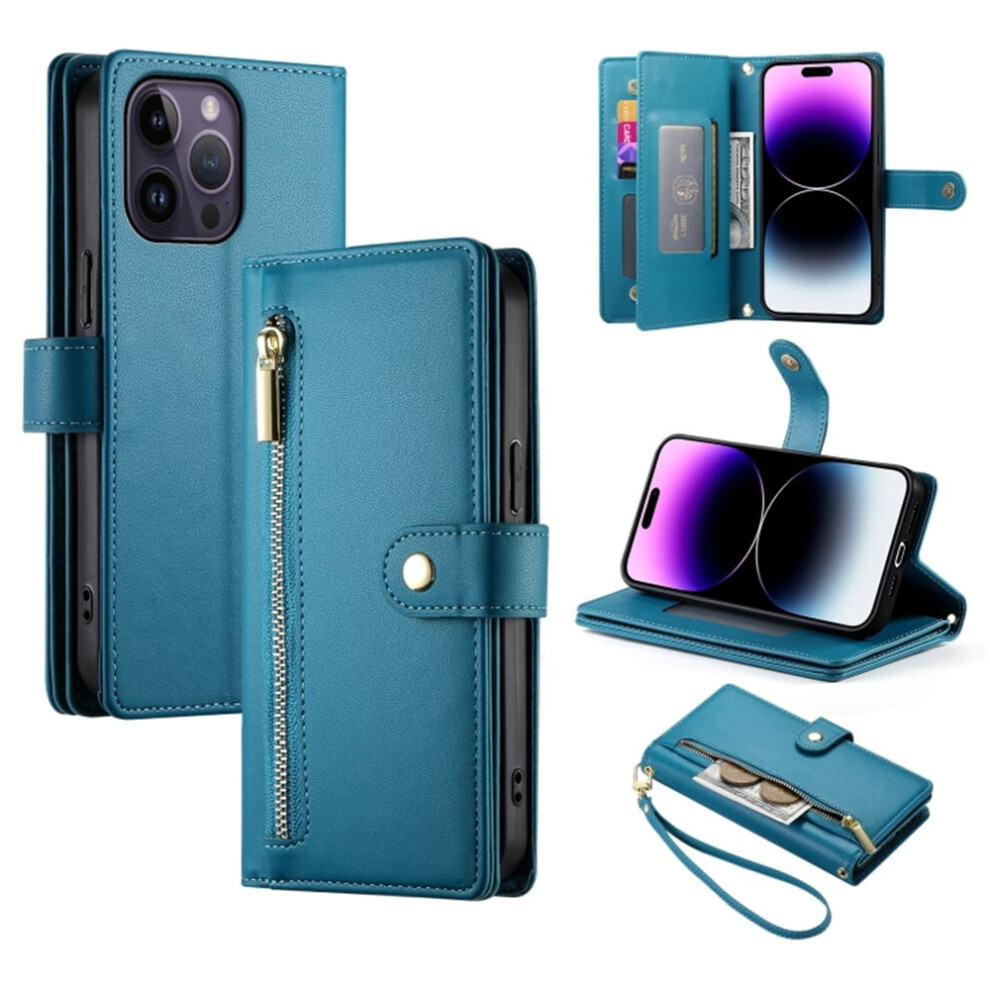 Leather Wallet Case For Iphone 13 Pro Max With Blue 9165521156931