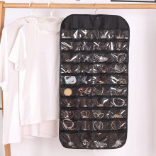Jewelry Organizer with Clear Windows 80-Pocket Door-Mounted