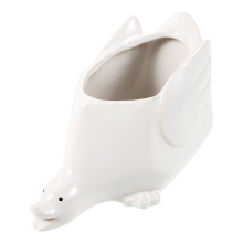 Égouttoir à ustensiles blanc en forme de canard