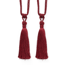 Curtain Tiebacks Handmade Rope with Tassel Red 2 Pack
