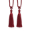 Curtain Tiebacks Handmade Rope with Tassel Red 2 Pack 1