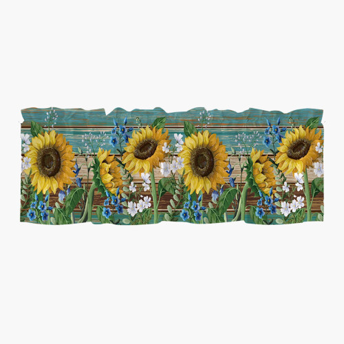 A-546 B Cottage Window Valance Sunflower Pattern 18x54