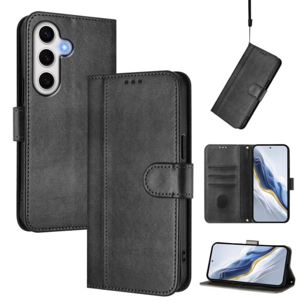 Samsung Galaxy A24 4G Flip Leather Wallet Case Black 9165521159383