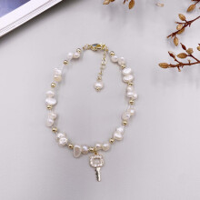 Handcrafted Baroque Pearl Bracelet for Women Small