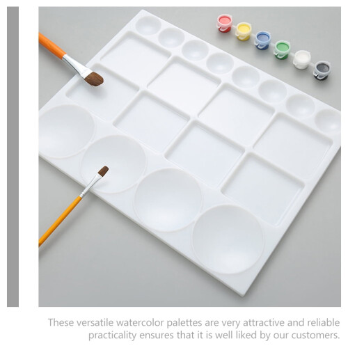White Plastic Watercolor Palette Mixer 1pc 1