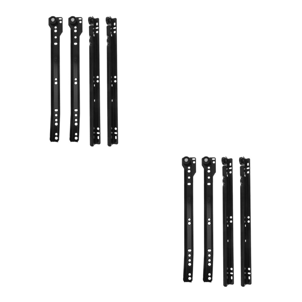 Iron Bottom Mount Drawer Slides Black 2 Pairs 9180435658234