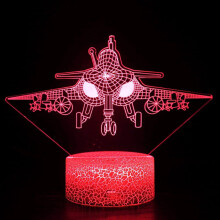 3D-fly natlampe med 7 farver, berøringsstyring, USB-drevet