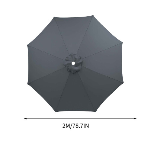 DAMAI Patio Umbrella Canopy Replacement 6.5 ft 8-Rib Dark 1