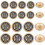 Metal Blazer Knapper Krone Badge Legering 80 Stk 1