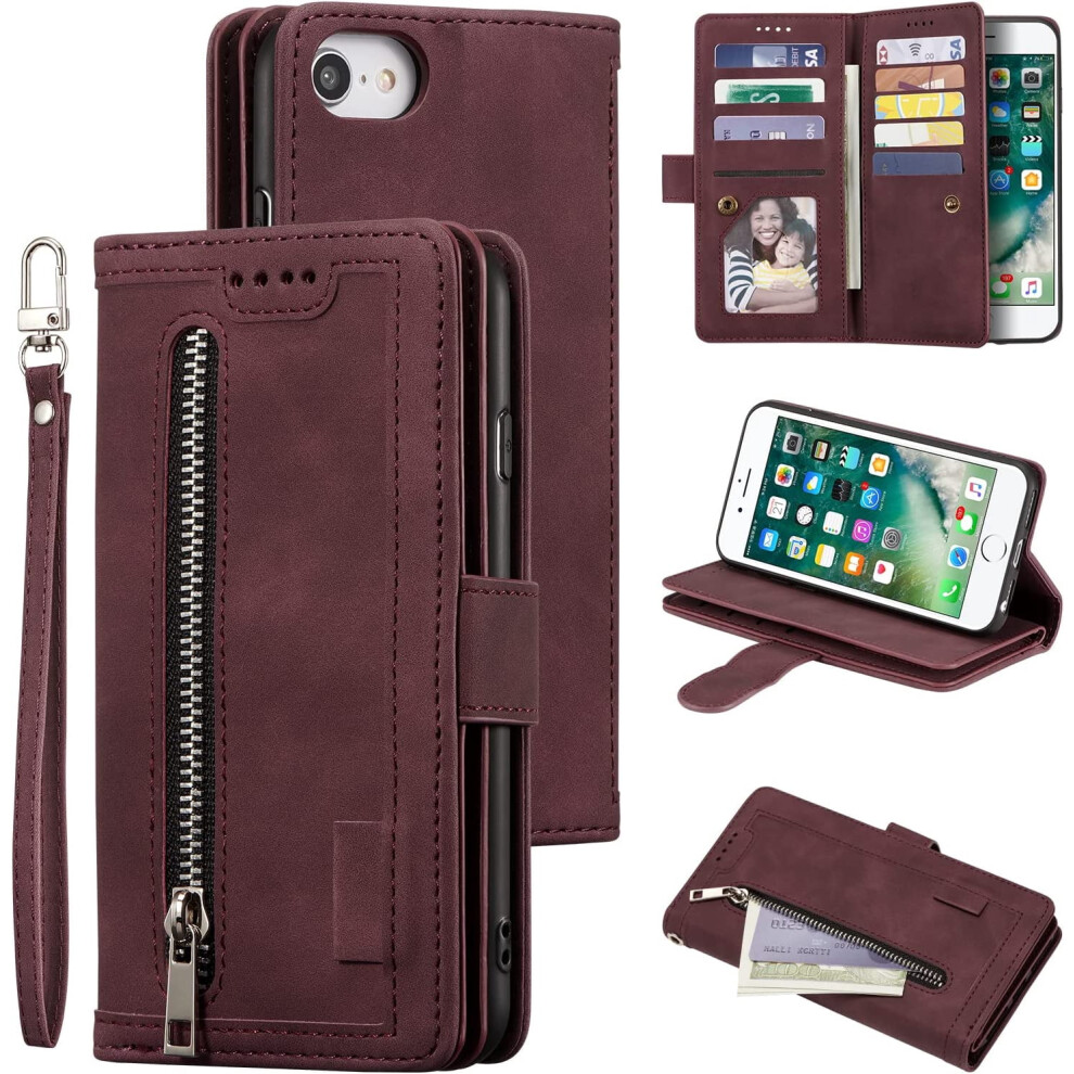 Retro Matte Wallet Case For Iphone Se 2022/7/8/Se 2020 Â 9087558910341