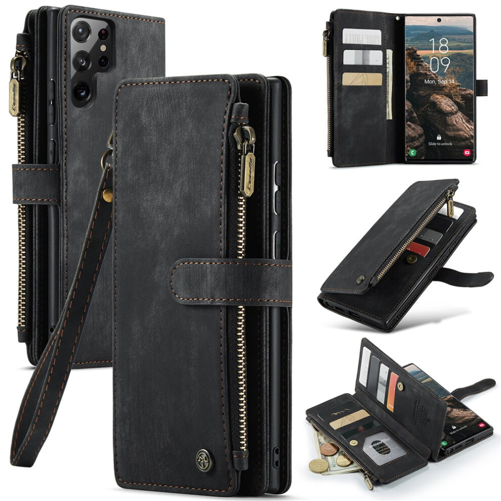 Caseme Wallet Case For Samsung Galaxy S22 Ultra Pu Leather 9558830535175