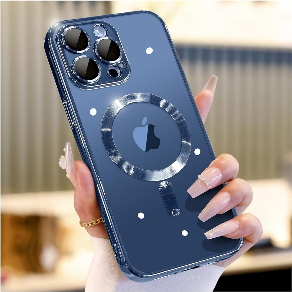 Iphone 15 Pro Max Slim Magnetic Case Navy Blue 9087558915667