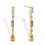 Teardrop Tassel CZ Drop Earrings Gold Plated 1
