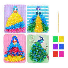 Kids Poke Art Craft Kit Princess DIY Set 4 Pieces