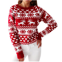 Women's Christmas Sweater Red L