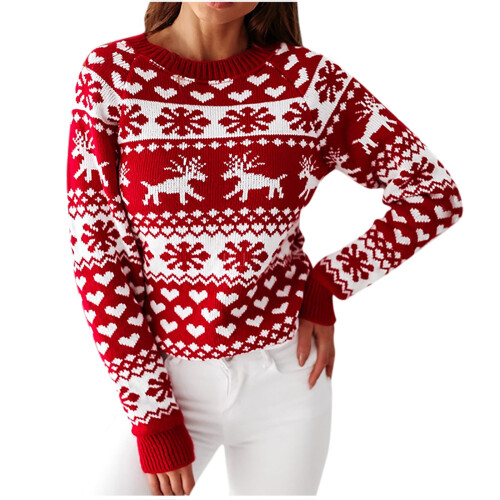 Women's Christmas Sweater Red L