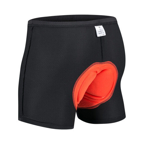 Men's 3D Padded Cycling Boxer Briefs Red M 2