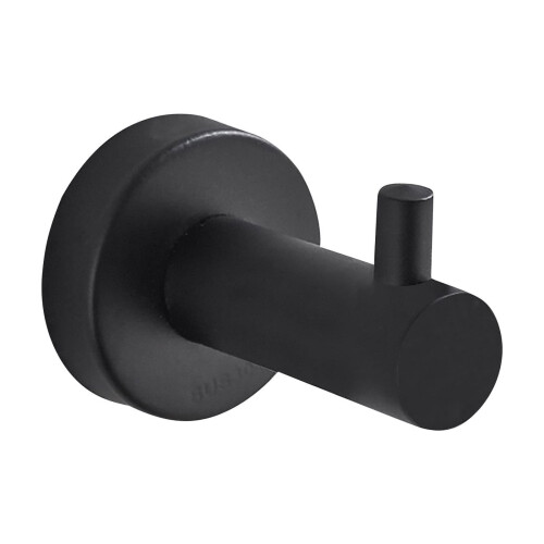 No-Drill Shower Hook Matte Black 1 Pack