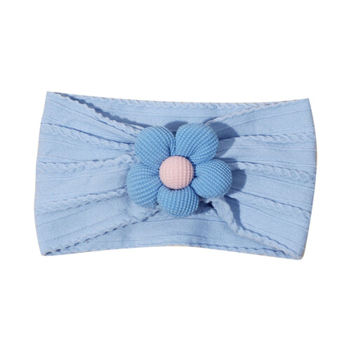Baby headband nylon soft light blue free size
