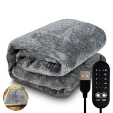 Electric Heating Blanket Plush 80x160cm Adjustable