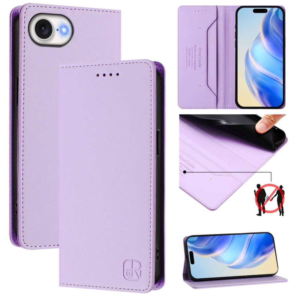 Rfid-Blocking Pu Leather Wallet Case For Iphone 16E, Light 9180435649409