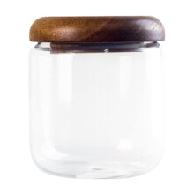 Livsmedelsklassade lufttäta glasburkar med trälock, 3-pack
