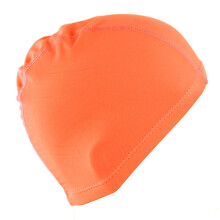 Swim Cap Nylon Spandex Cotton PU Fiber Kids Orange 8-18