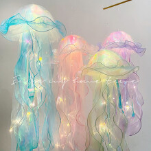 Jellyfish Lamp Party Decor LED Glitter Lantern 4PCS