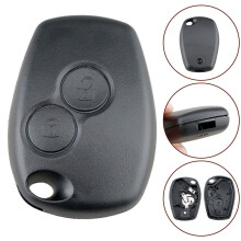 Black Replacement Remote Key Shell Case for Megane 2-Button