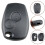 Black Replacement Remote Key Shell Case for Megane 2-Button 1