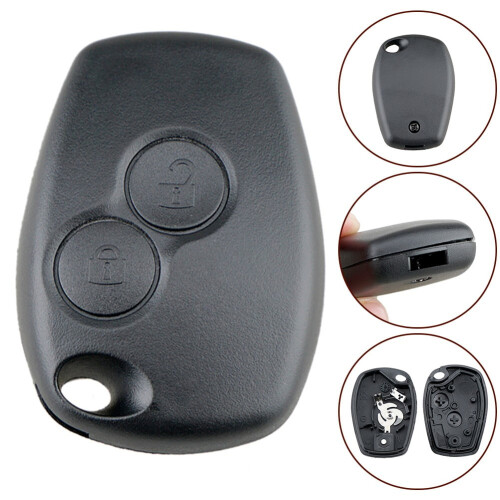 Black Replacement Remote Key Shell Case for Megane 2-Button