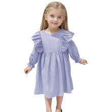 Light Purple Princess Gown for Girls 4-6 Years, Long Sleeve