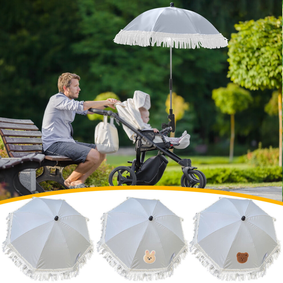 Clamp-On Sun Umbrella for Strollers and Beach Chairs UV