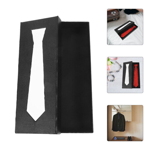 Black Necktie Gift Box for Men 2 Pcs
