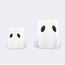 Halloween ghost bucket planter vase for indoor outdoor use