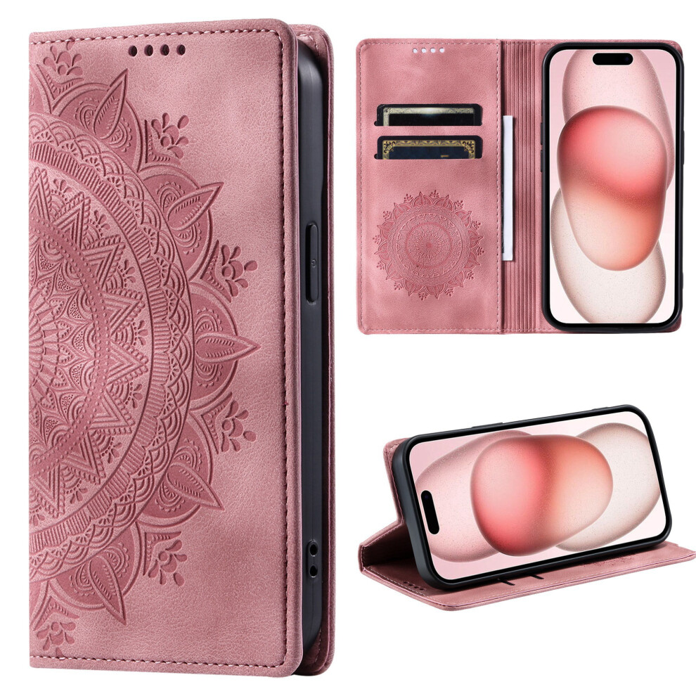 Flip Wallet Case For Google Pixel 7 Pro Embossed Pink 9558830536158