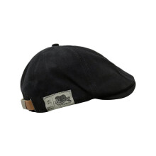 Adjustable Polyester Fiber Flat Caps for Men and Women, Combining Japanese Street and Hip-Hop Styles, Suitable for Multiple Occasions