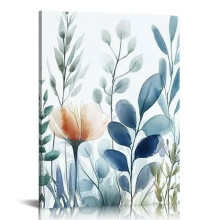 Watercolor Floral Abstract Wall Art Print 12x16 in