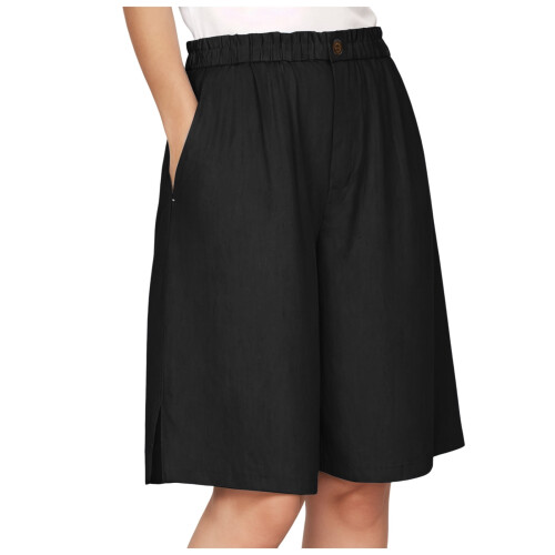 Women's Elastic Waist Shorts Black S
