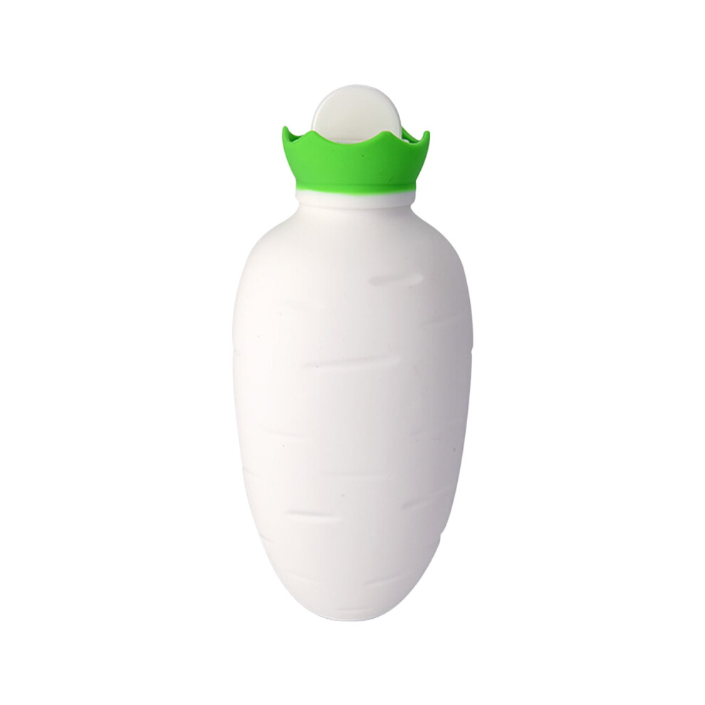 Silicone Hot Water Bottle White Reusable