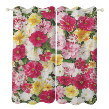 Rideaux à fleurs écologiques, ensemble de 2 panneaux