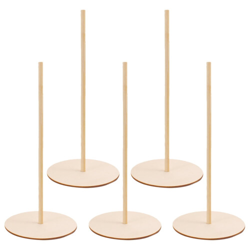 Wooden Donut Display Stand Beige 5 Pieces